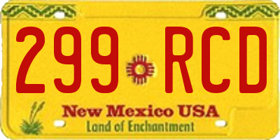 NM license plate 299RCD