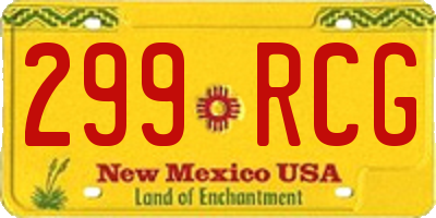 NM license plate 299RCG