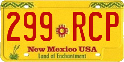 NM license plate 299RCP