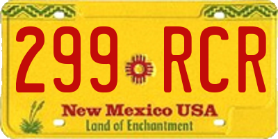 NM license plate 299RCR