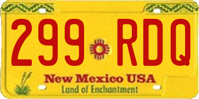 NM license plate 299RDQ
