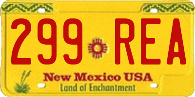 NM license plate 299REA