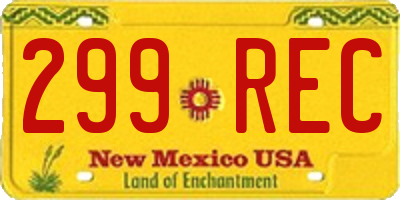 NM license plate 299REC