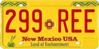 NM license plate 299REE