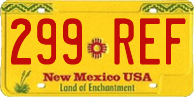 NM license plate 299REF