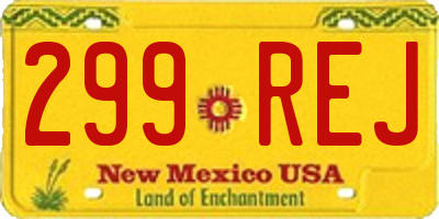 NM license plate 299REJ