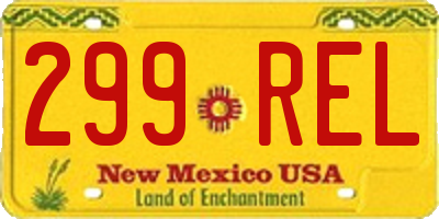 NM license plate 299REL