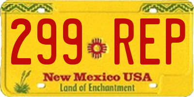 NM license plate 299REP