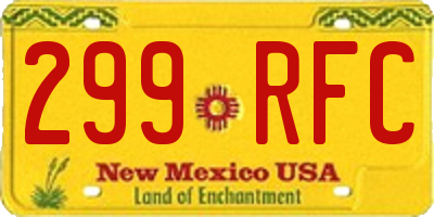NM license plate 299RFC
