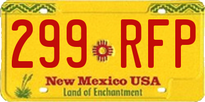 NM license plate 299RFP
