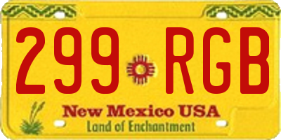NM license plate 299RGB
