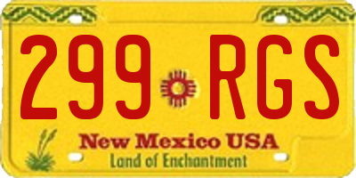 NM license plate 299RGS