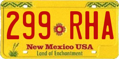 NM license plate 299RHA