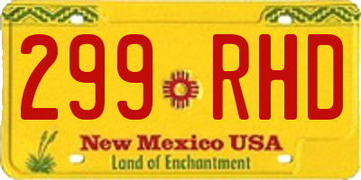 NM license plate 299RHD