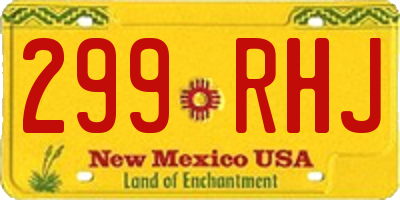 NM license plate 299RHJ