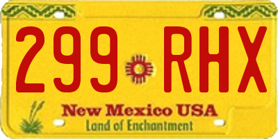 NM license plate 299RHX