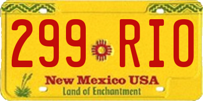 NM license plate 299RIO