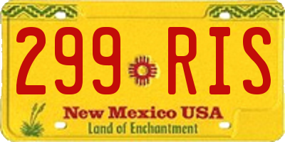 NM license plate 299RIS