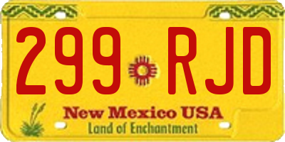 NM license plate 299RJD