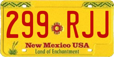 NM license plate 299RJJ