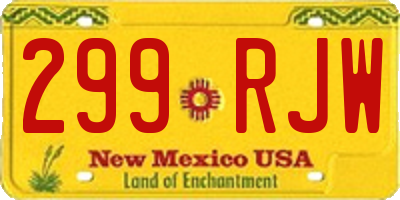 NM license plate 299RJW