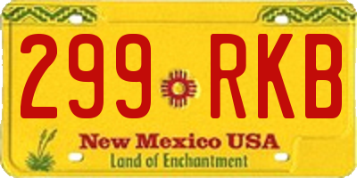 NM license plate 299RKB
