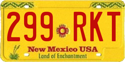NM license plate 299RKT