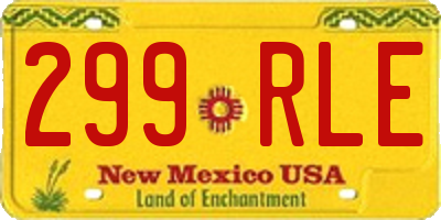 NM license plate 299RLE