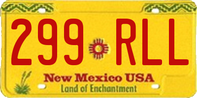 NM license plate 299RLL