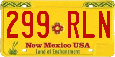 NM license plate 299RLN