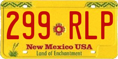 NM license plate 299RLP