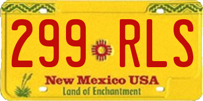 NM license plate 299RLS