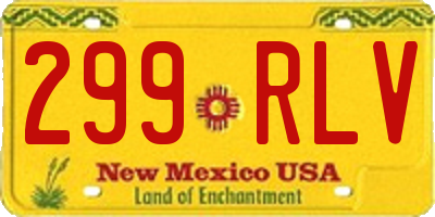NM license plate 299RLV