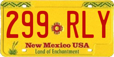 NM license plate 299RLY