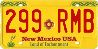 NM license plate 299RMB