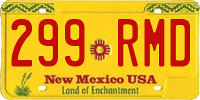 NM license plate 299RMD