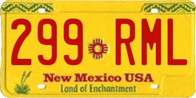 NM license plate 299RML