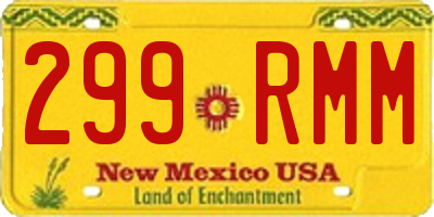 NM license plate 299RMM
