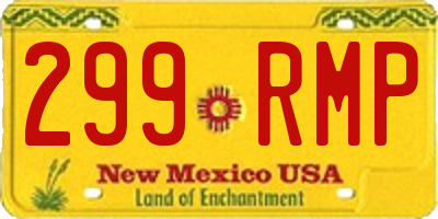 NM license plate 299RMP