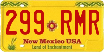 NM license plate 299RMR