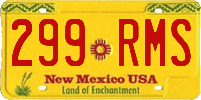 NM license plate 299RMS
