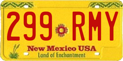 NM license plate 299RMY