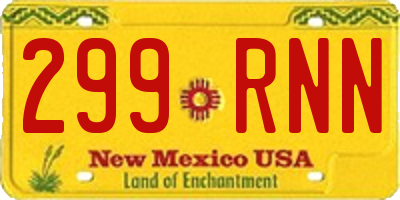 NM license plate 299RNN