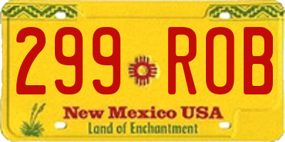 NM license plate 299ROB