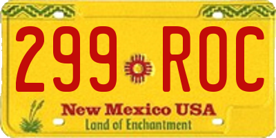 NM license plate 299ROC