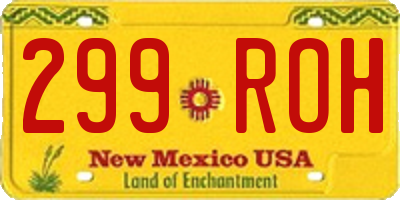 NM license plate 299ROH