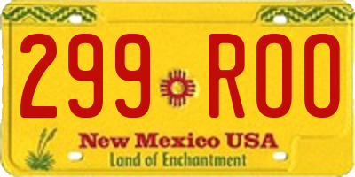 NM license plate 299ROO