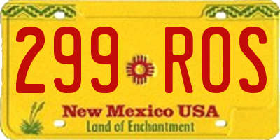 NM license plate 299ROS