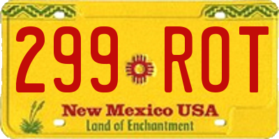 NM license plate 299ROT