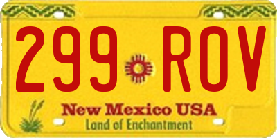 NM license plate 299ROV